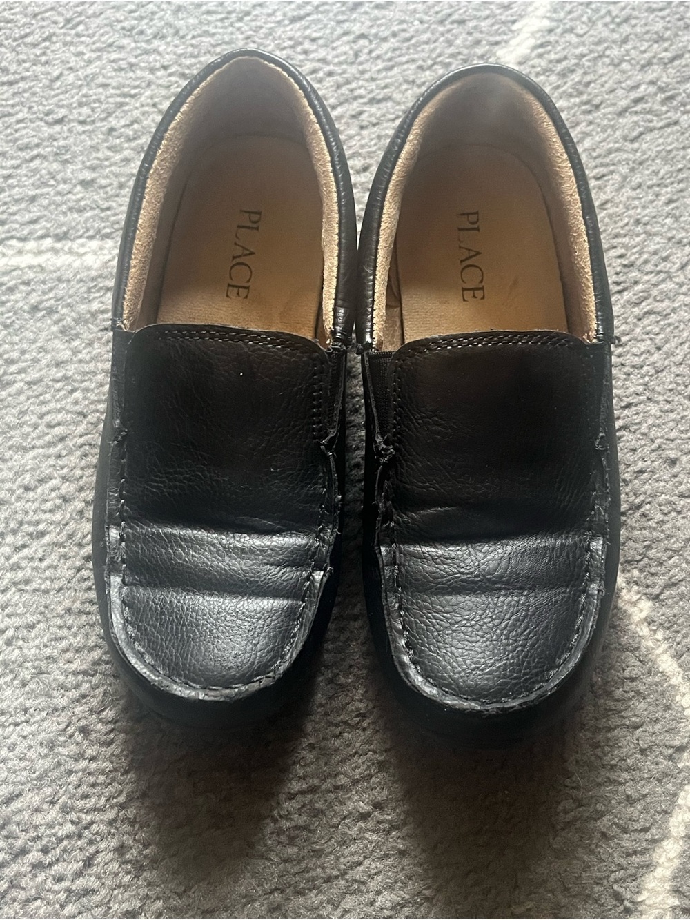 Place Black Slip-On Moccasin Boy’s Uniform Loafers